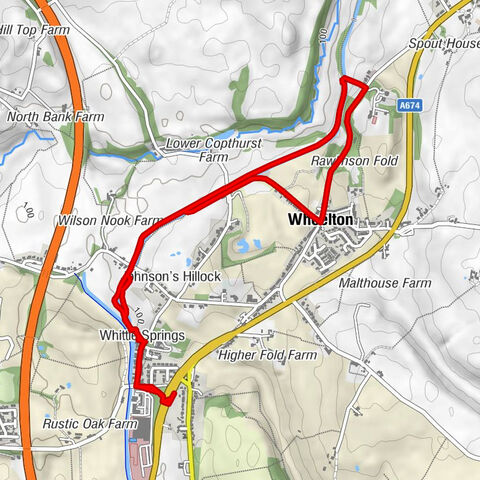 Whittle-le-Woods - Whittle Springs - Johnson's Hillock - Wheelton