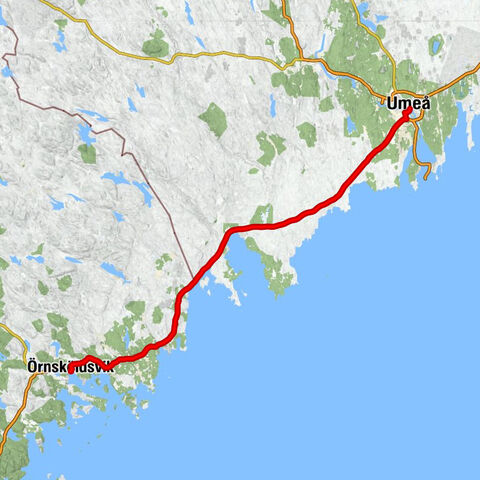 Umeå - Stöcksjö - Ansmark - Örnsköldsvik