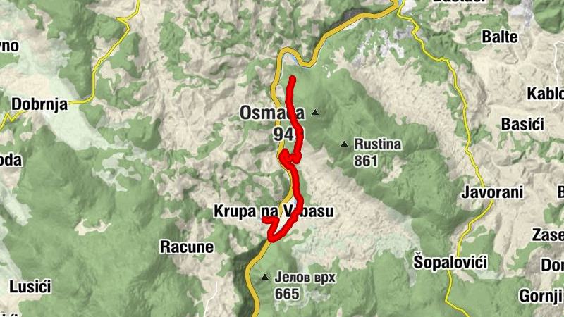 Krupski slapovi - Krupa na Vrbasu - Kovačevići - Крмине
