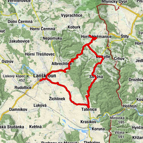 Lanškroun - Vlčí vrch - Pastvina - Kostel sv. Anny