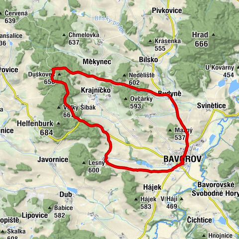 Bavorov - Restaurace Q - Budyně - Hájovna pod Helfenburkem