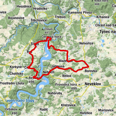 Nedvězí - Rabyně - Třebenice - Motorest Slapy