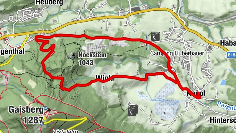 Nocksteinschlucht circular hiking trail in Koppl