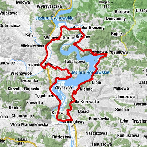Łazy - Bartkowa-Posadowa - Gródek nad Dunajcem - Kościół św. Wojciecha Biskupa i Męczennika i Podwyższenia Krzyża Świętego w Rożnowie