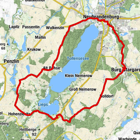 Burg Stargard - Dorfkirche - Dorfkirche Alt Rehse - Zum Bahnhof