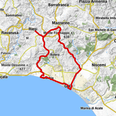 Riesi - Portella di Pitta - Mazzarino - Gela