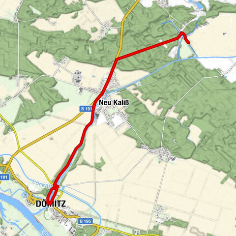 Malliß-Bahnhof - Heiddorf - Picknicktisch (defekt) - Dömitz