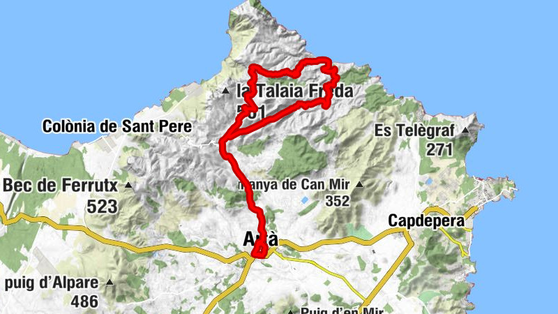 Artà - Sa Tafona de Son Fang - Coll de sa Vauma - s’Arenalet des Verger