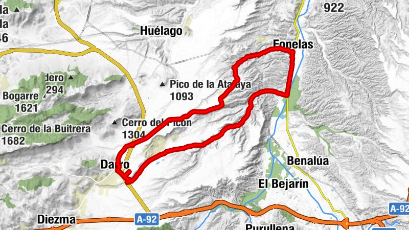 Darro - Fonelas - Belerda - Guadix
