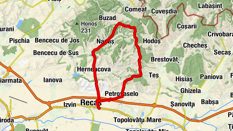Recaș - Petrovaselo - Nadăș - Herneacova