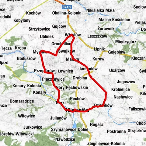 Klimontów - Kościół pw. Wniebowzięcia Najświętszej Maryi Panny - Kaplica cmentarna - Kościół pw. Świętego Jana Chrzciciela