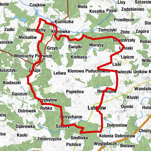 Lututów - Kościół pw św. Piotra i Pawła - Poduchowne - Łęki Małe