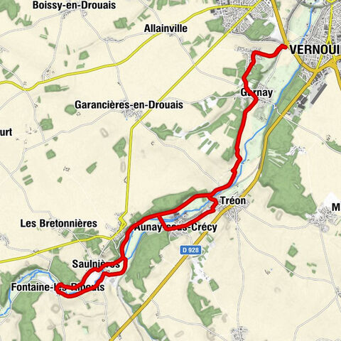 Vernouillet - Le Bois du Roi - Garnay - Dreux