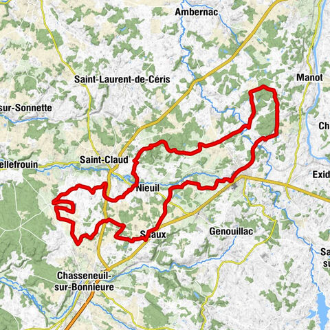 Gare du chemin de Fer de Charente-Limousine - Église Saint-Louis - Église Saint-Jean-Baptiste - Quatre-Vents