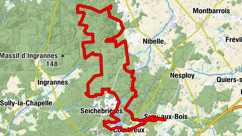 Carrefour de la Tuilerie - Carrefour de Chambon - Sury-aux-Bois - Combreux