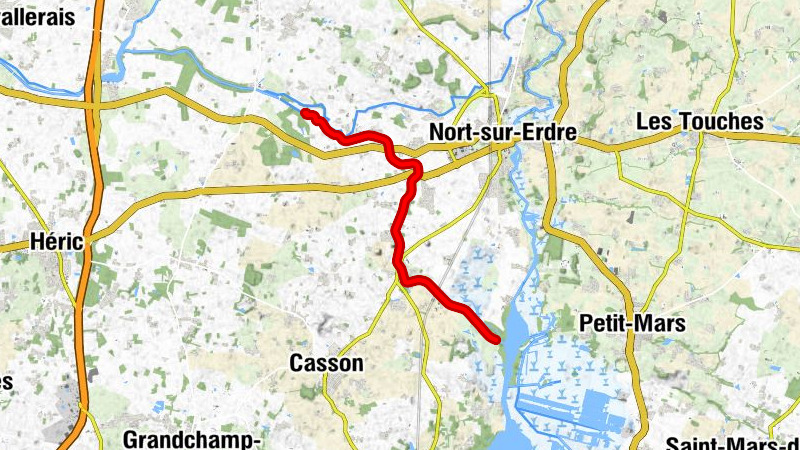 Nort-sur-Erdre - La Rabinière - La Chalandière - Le Pont du Rocher