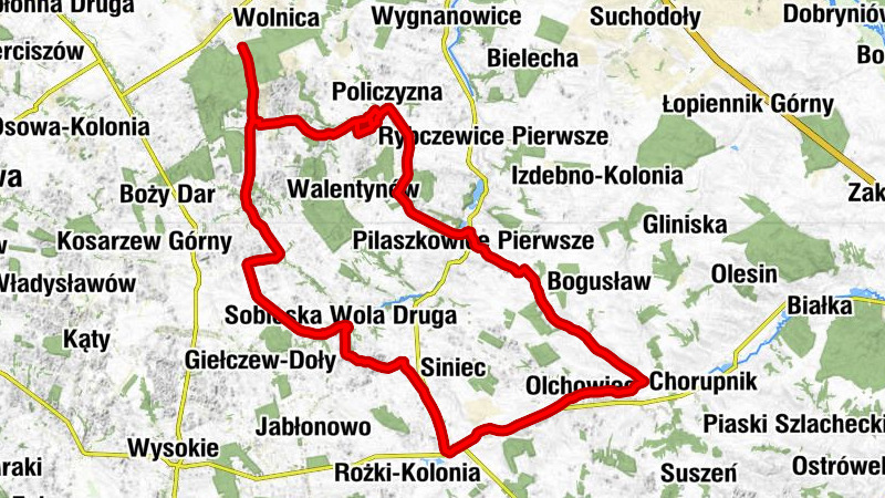 Olszanka - Kościół pw. Matki Boskiej Królowej Polski w Żukowie - Kościół św. Jakuba Apostoła - Krzczonów