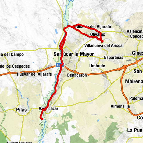 Villanueva del Ariscal y Olivares - Olivares - Aznalcázar - Albaida del Aljarafe