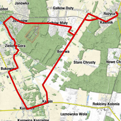 Różyca - Kaletnik - Borowa II - Borowa