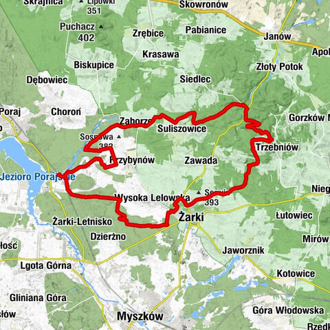 Kacze Błoto - Pustelnia pw. Ducha Świętego - Żarki - Wysoka Lelowska