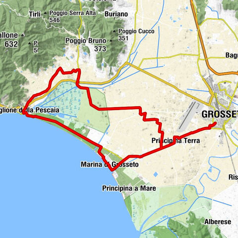 Grosseto - Principina Terra - Casotto dei Pescatori - Santa Maria del Giglio