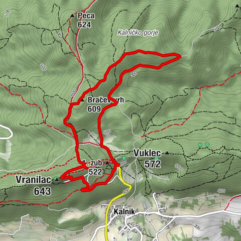 Planinarski dom Kalnik - Sedmi zub - Vranilac - 1. zub