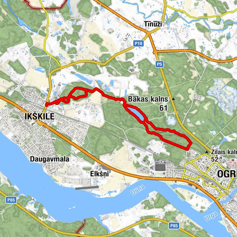 Ogre - Zilo Kalnu skatu tornis - Ikšķile