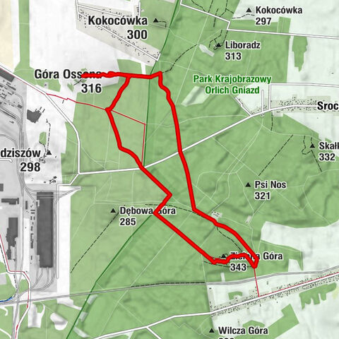 Zielona Góra - Jaskinia w Zielonej Górze - Góra Ossona - Mirów