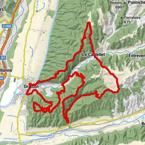 Site VTT FFC-Pays d'Oraison-Coeur de Durance-Circuit 6-Noir-Brigadel