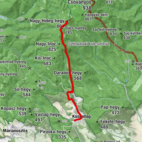 OKT-086, 087 Kóspallag - Nagy-Hideghegy 9,5 km
