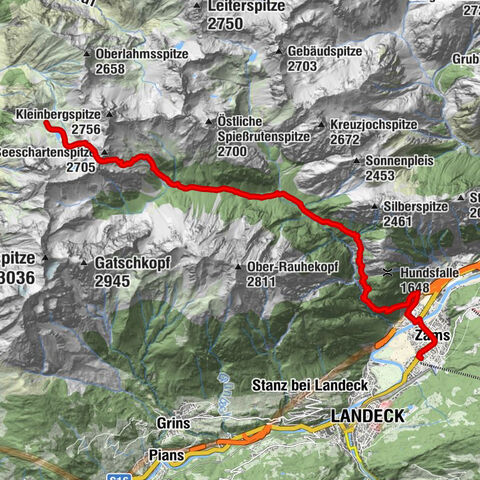 E5 - 3. Etappe: Memminger Hütte - Zams