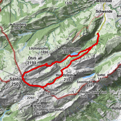 Säntis-Gipfeltour, Wasserauen / Appenzell Innerrhoden