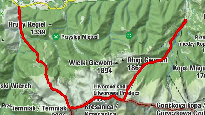 Zimowe przejście Czerwonych Wierchów – trasa wysokogórska