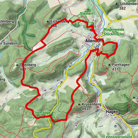 Der Fickeltünnesweg - Wandern auf dem Geschichtswanderweg rund um Allendorf
