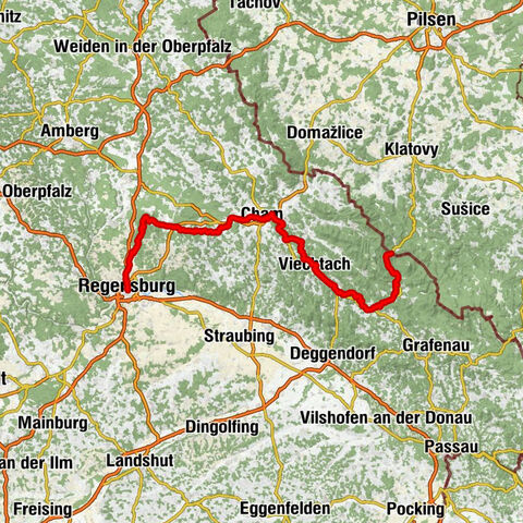 Regentalradweg bei Regenstauf