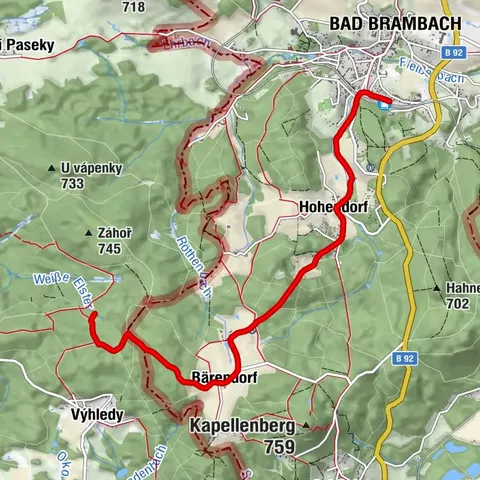 Elsterradweg - Zubringer von Bad Brambach zur Elsterquelle (MTB)