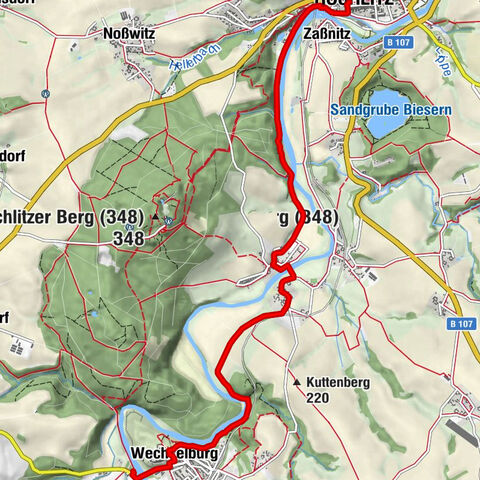 Wanderung von Wechselburg nach Rochlitz