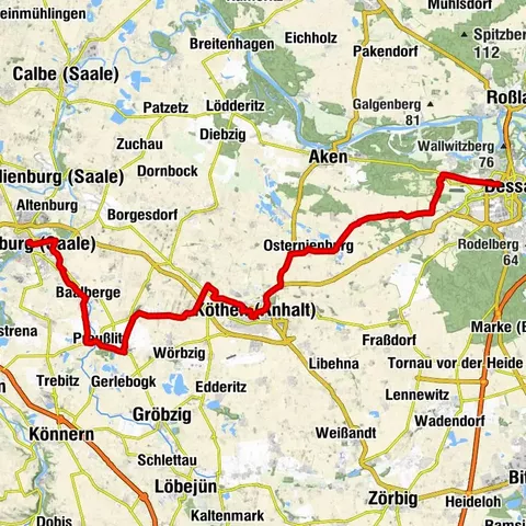 Europaradweg R1: Etappe Bernburg (Saale)-Dessau-Roßlau