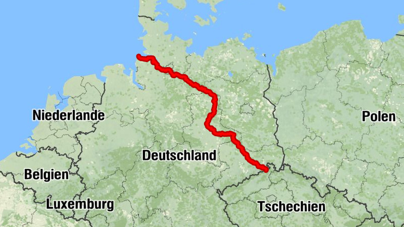 Fernradweg am 17. August 2023
