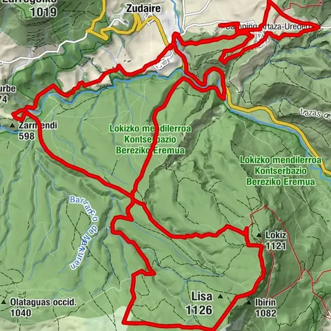 Améscoa Baja - Parroquia de la Natividad de Sta. María - Aramendiako mendatea / Puerto de Aramendia - Muneta