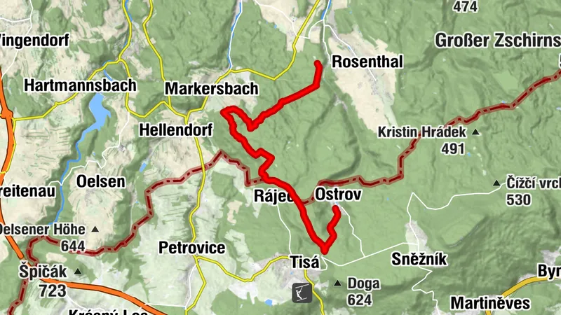 Forststeig - Etappe 3: Von Ostrov zur Kamphütte