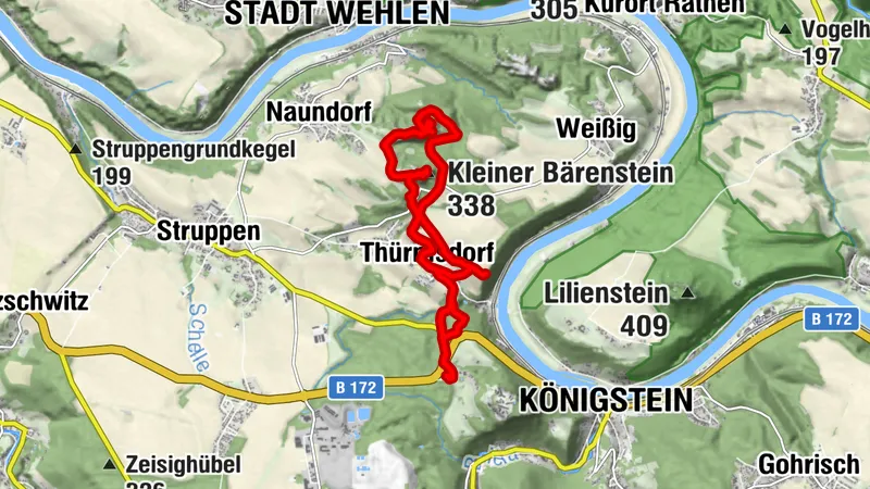 Königstein: Über Thürmsdorf zu den Bärensteinen