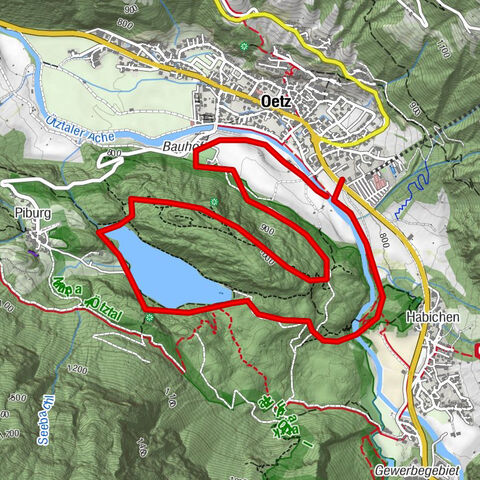 lake Piburger See with platform "Kanzel"