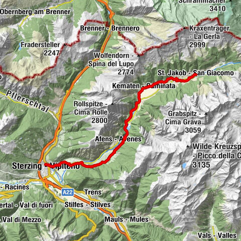 St. Jakob bzw. Kematen im Pfitschtal – Sterzing / Die Alpenüberquerung - Etappe 7