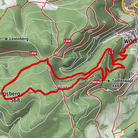Wolfstein - summit trail to Königsberg