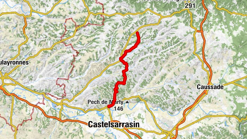 Jakobsweg Frankreich von Montcuq nach Moissac