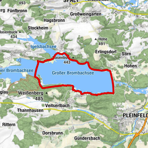 Rundweg grosser Brombachsee