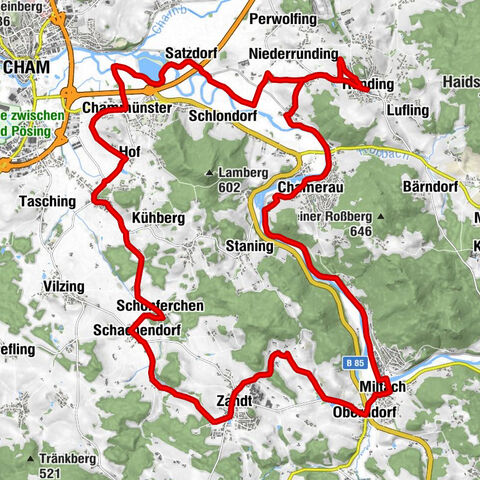 Rad-Rundtour "Regental und sanfte Höhen":