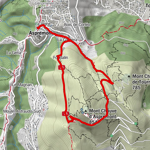 Little hike in Aspremont: Mont Chauve circuit